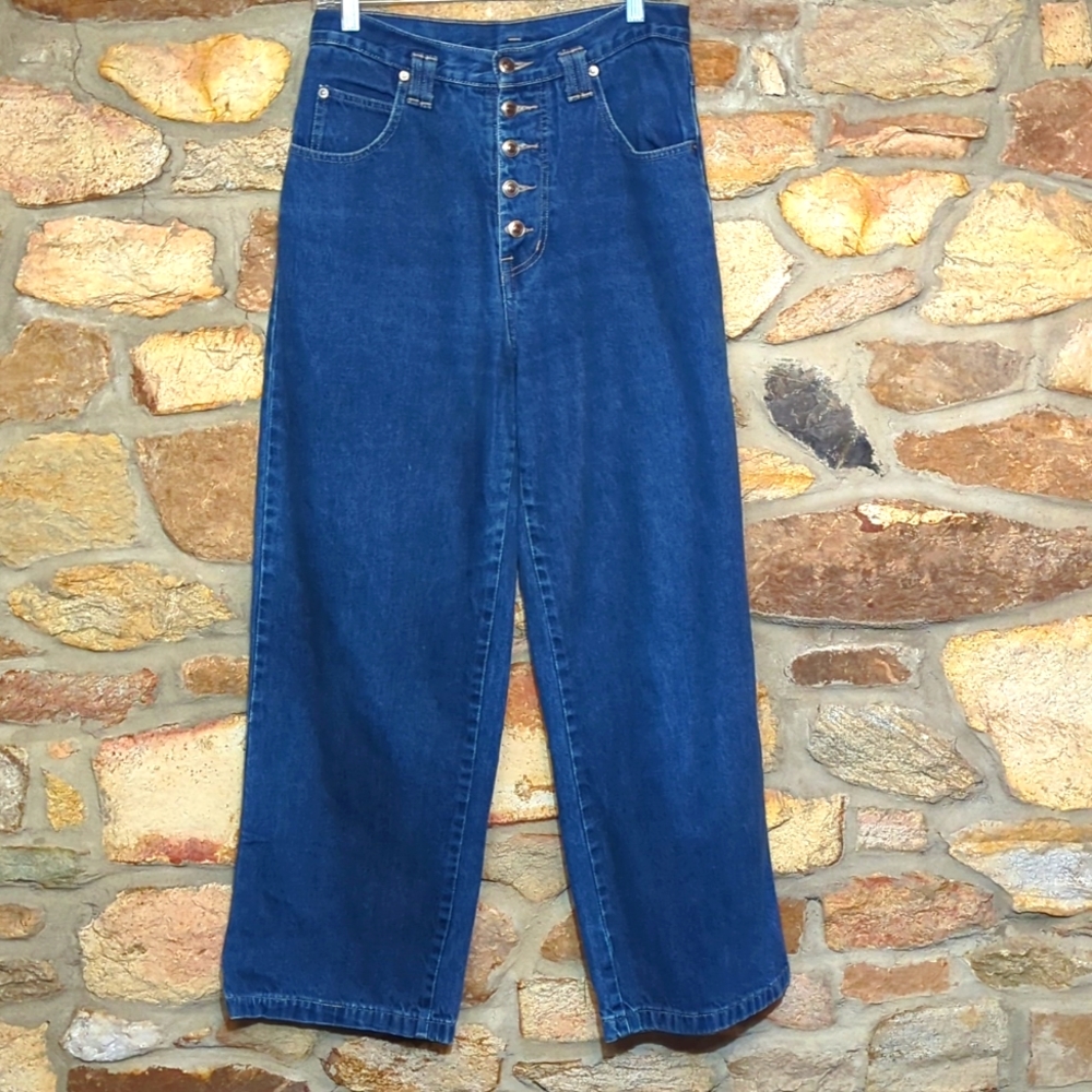 Vintage '90s button fly wide leg mom jeans